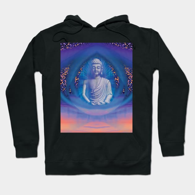 Radiant Buddha Sunrise Hoodie by JosephMillerOne